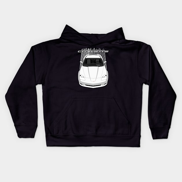 Corvette C6 - White Kids Hoodie by V8social